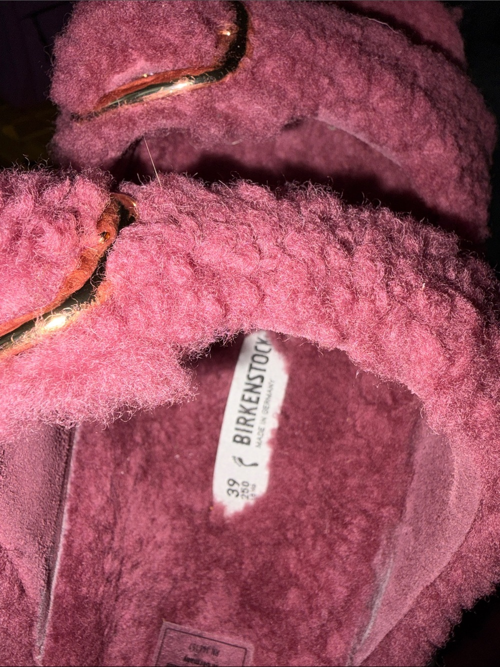Birkenstock Arizona Big Buckle Teddy in Berry Crush - Picture 5 of 6